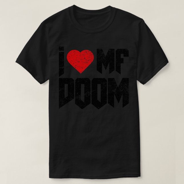 Vintag erschüttert I Liebe MF Doom T-Shirt (Design vorne)
