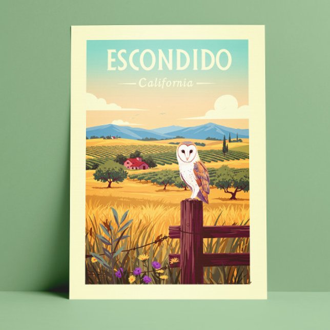 Vintag Escondido California Postkarte (Von Creator hochgeladen)