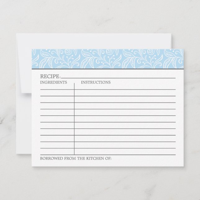 Vintag etwas Blaues Brautparty Rezept (Vorderseite)