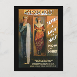 Vintag exponiert! Die Sensationen Postkarte