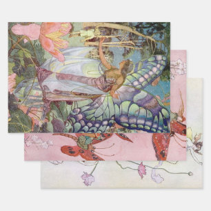 Vintag Fairy Geschenkpapier Set