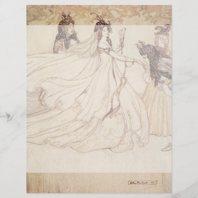 Vintag Fairy Tales, Aschenputtel von Arthur Rackha (Vorderseite)