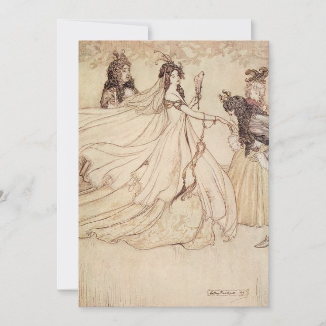 Vintag Fairy Tales Cinderella Party Einladung (Vorderseite)