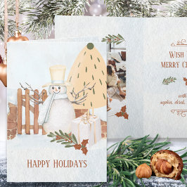 Vintag Familienname Ein Foto Weihnachtsfarbe Feiertagskarte