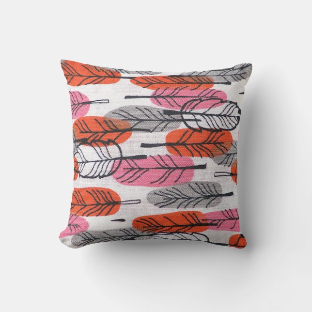 Vintag Feathers Pillow Kissen (Vorderseite)