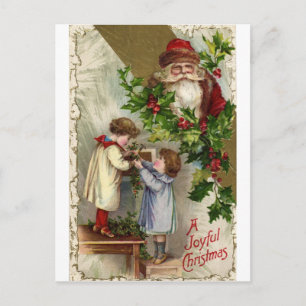 Vintag *Feierliche Weihnachten* Feiertagspostkarte