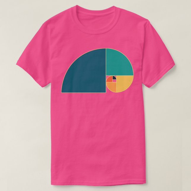 Vintag Fibonacci Spiral T-Shirt (Design vorne)