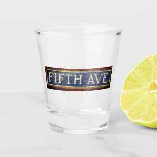 Vintag Fifth Avenue Sign - Manhattan, NYC Schnapsglas
