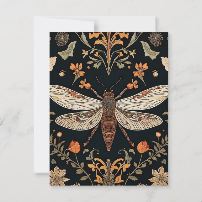 Vintag Firefly Garden Feiertagskarte (Vorderseite)