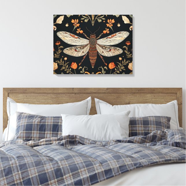 Vintag Firefly Garden Leinwanddruck (Insitu (Schlafzimmer))
