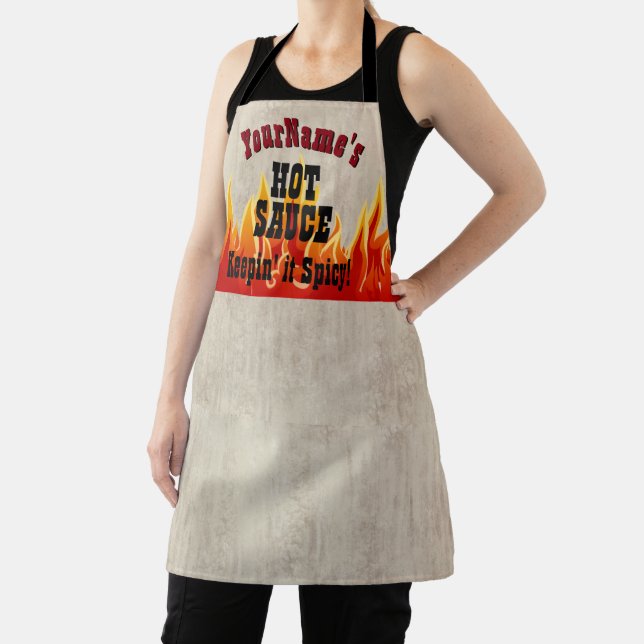 Vintag Flames Personalisierter Sauce-Koch Schürze (InSitu)