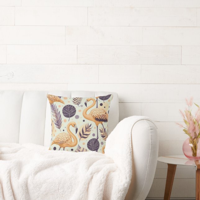 Vintag Flamingo Seamless Kissen (Liege)