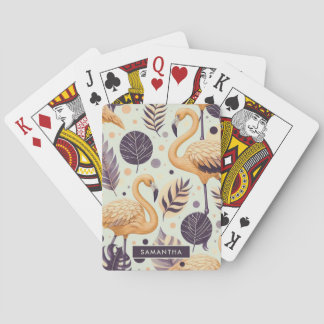 Vintag Flamingo Seamless Spielkarten