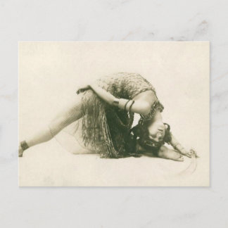 Vintag Flapper Dancer La Sylphe Backbie Postkarte