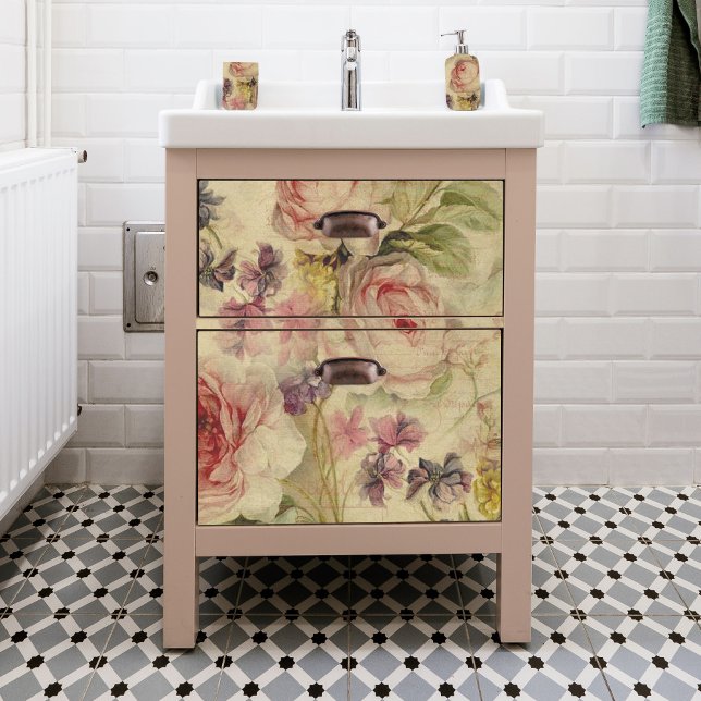 Vintag Floral Bouquet Ephemera Script Decoupage Seidenpapier (Von Creator hochgeladen)