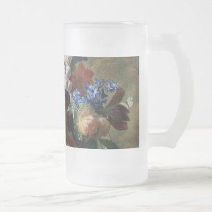 Vintag Floral Jan van Huysum Bouquet von Blume Mattglas Bierglas
