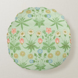 Vintag Floral Pink Blue William Morris Daisy Rundes Kissen