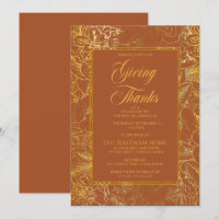 Vintag Floral Terracotta Gold Erntedank