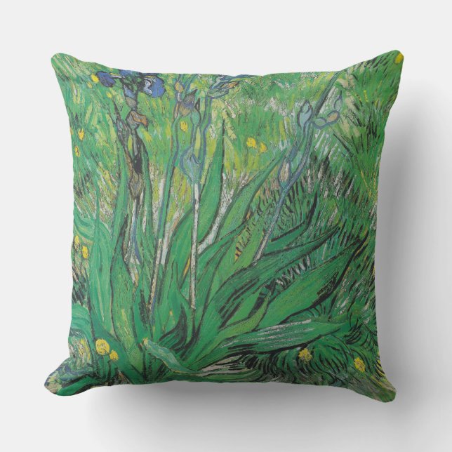 Vintag Floral Van Gogh Iris Kissen (Vorderseite)