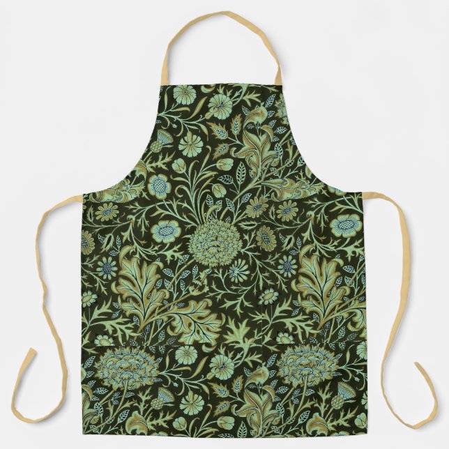 Vintag Floral William Morris Cherwell Schürze (Vorderseite)