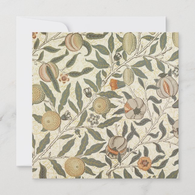 Vintag Floral William Morris Einladung (Vorderseite)