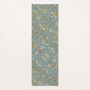 Vintag Floral William Morris Frucht Blauer Blume Yogamatte