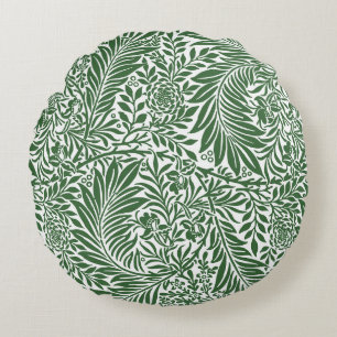 Vintag Floral William Morris Willow Bough Green Rundes Kissen