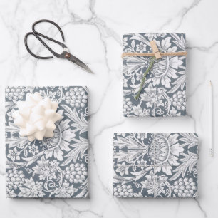 Vintag Floral William Morris Willow Sunflower Geschenkpapier Set