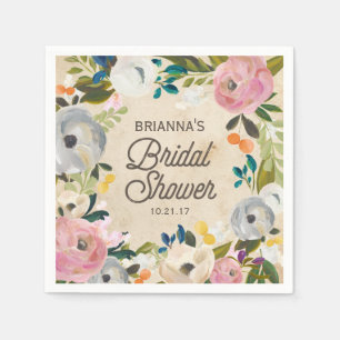 Vintag Florals   Brautparty Napkins Serviette