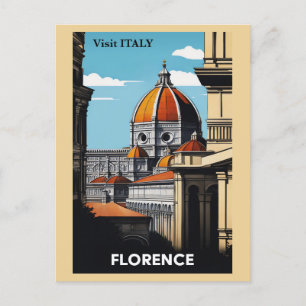 Vintag Florenz - Italien Kathedrale Postkarte