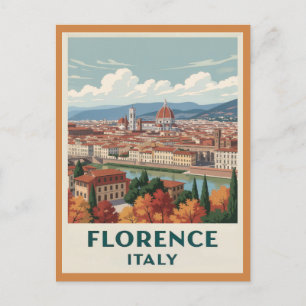 Vintag Florenz - Italien Kathedrale Postkarte