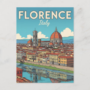 Vintag Florenz Italien Reisen Postkarte