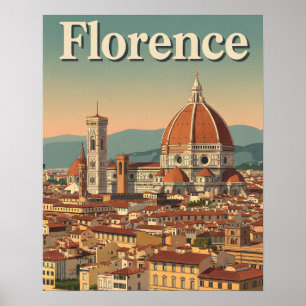 Vintag Florenz Reisen: Retro Italien Poster