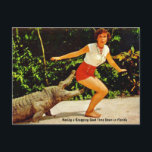 Vintag Florida Alligator Reisekarte Postkarte<br><div class="desc">Vintag Florida Alligator Reisekarte</div>