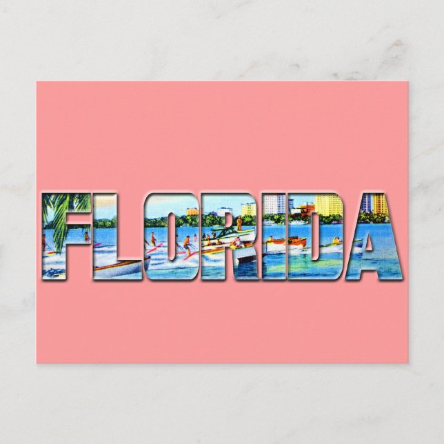 Vintag Florida Postkarte (Vorderseite)