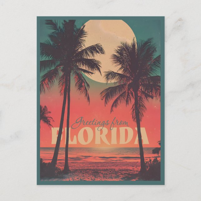 Vintag Florida Postkarte (Vorderseite)