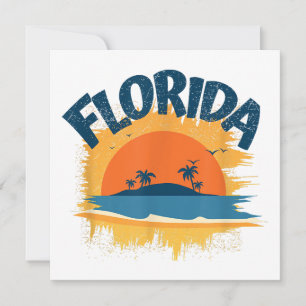Vintag Florida Retro T-Shirt Design Sonnenschein Dankeskarte