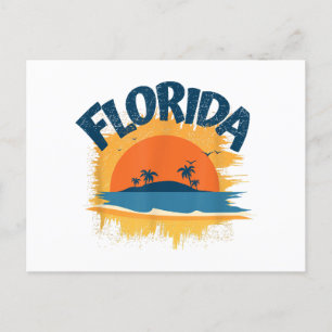 Vintag Florida Retro T-Shirt Design Sonnenschein M Postkarte