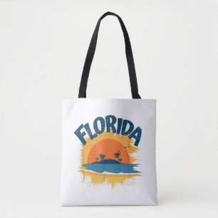 Vintag Florida Retro T-Shirt Design Sonnenschein Tasche