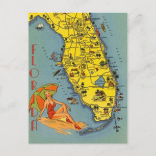Vintag Florida, USA - Postkarte