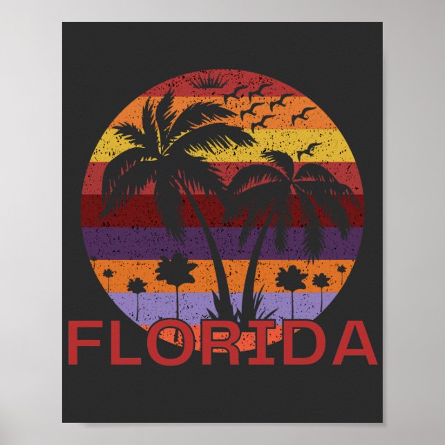 Vintag Florida USA Summer Beach Poster (Vorne)