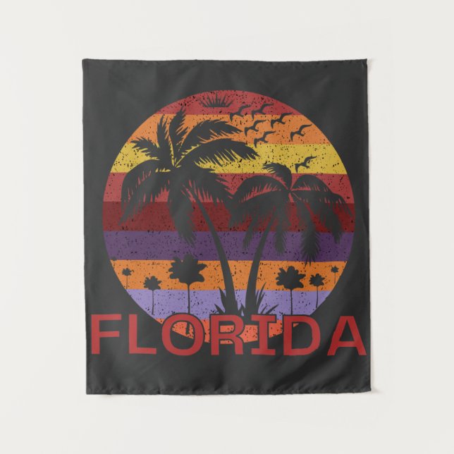 Vintag Florida USA Summer Beach Wandteppich (Vorderseite)