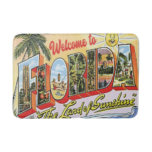 Vintag Florida Willkommen Badematte