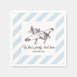 Vintag, Flugzeug, Flugzeug Cocktail Papier Napkins Serviette