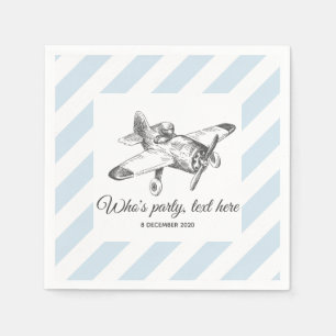 Vintag, Flugzeug, Flugzeug Cocktail Papier Napkins Serviette