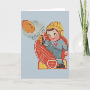 Vintag Football Valentine Feiertagskarte