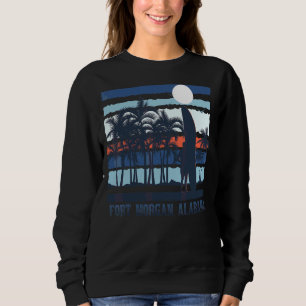 Vintag Fort Morgan Alabama Summer Surf 80er Beach Sweatshirt