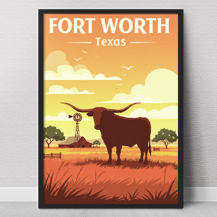 Vintag Fort Worth Poster
