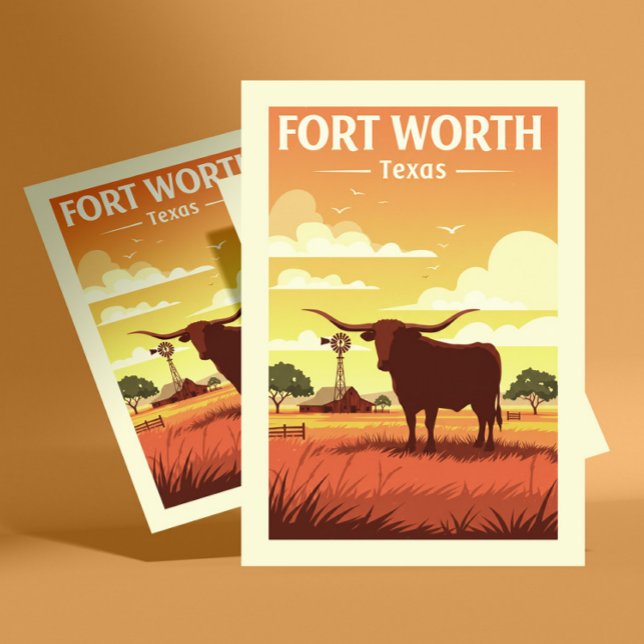 Vintag Fort Worth Postkarte (Von Creator hochgeladen)