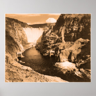 Vintag Foto Boulder Dam Poster